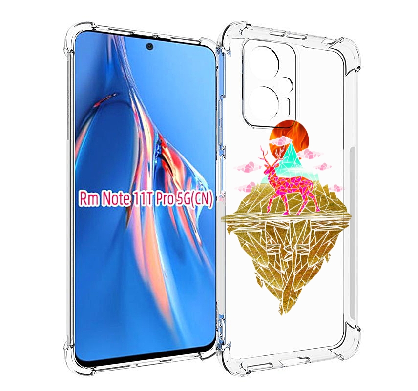 

Чехол MyPads розовый олень абстракция для Xiaomi Redmi Note 11T Pro / 11T Pro Plus / Po..., Прозрачный, Tocco