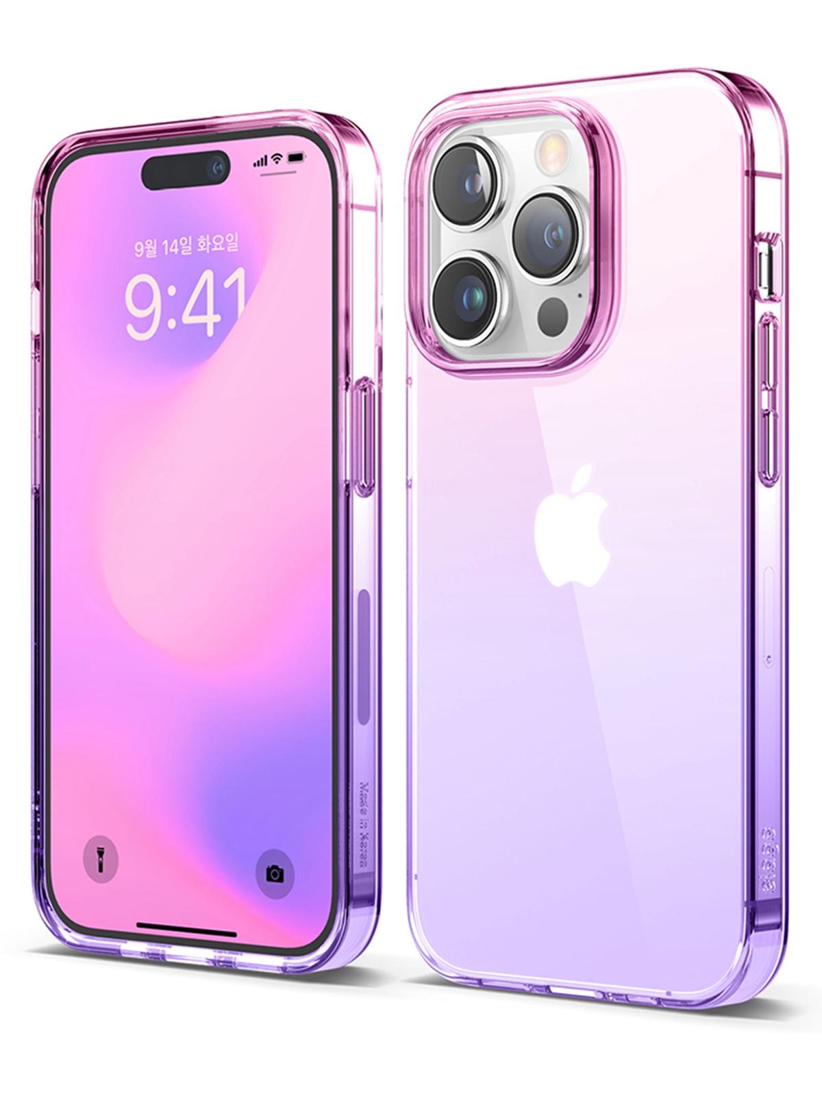 Чехол Elago для iPhone 14 Pro Max AURORA Gradient Pink/Purple