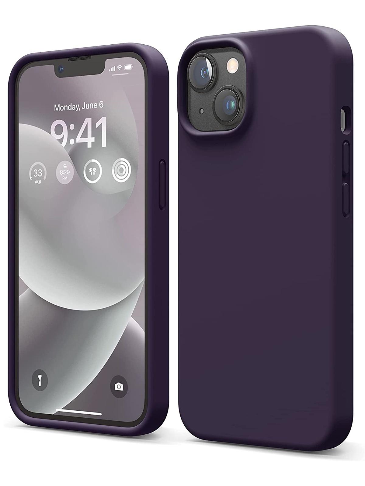 

Чехол Elago для iPhone 14 Soft silicone Liquid Dark Purple, Фиолетовый