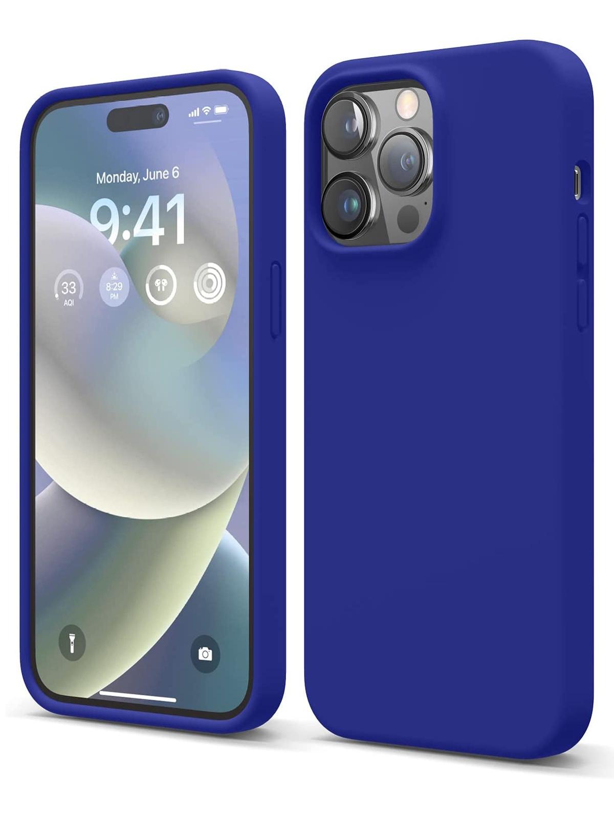 Чехол Elago для iPhone 14 Pro Max Soft silicone Liquid Cobalt Blue