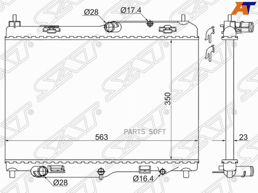 

Радиатор Ford Fiesta 09-/Ecosport 13- Sat арт. FD0008-09