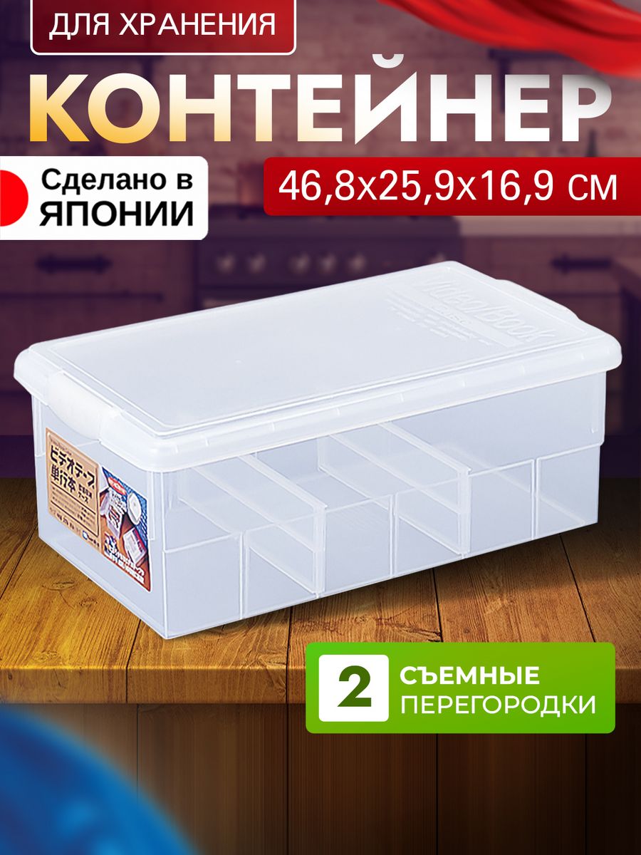 

Контейнер для хранения мелочей с крышкой SANKO 46,8х25,9х16,9 см SO-287960