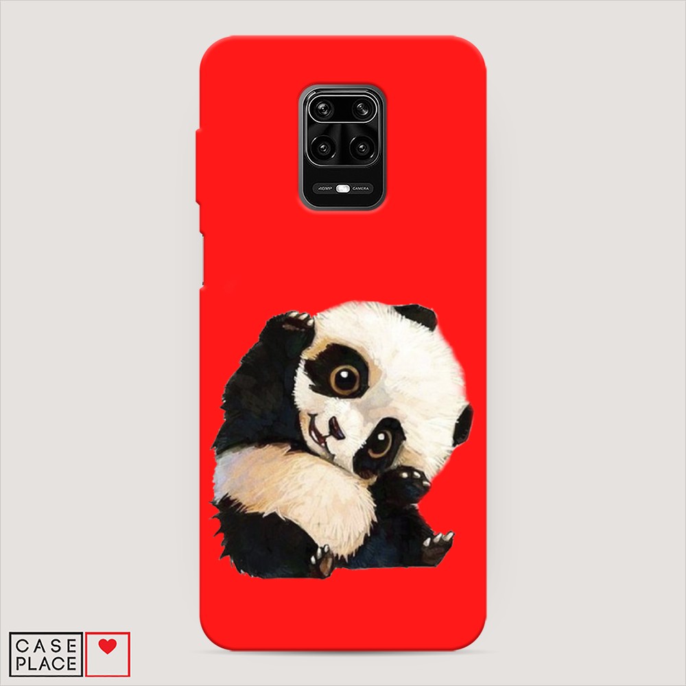 

Матовый силиконовый чехол "Большеглазая панда" на Xiaomi Redmi Note 9S, Большеглазая панда