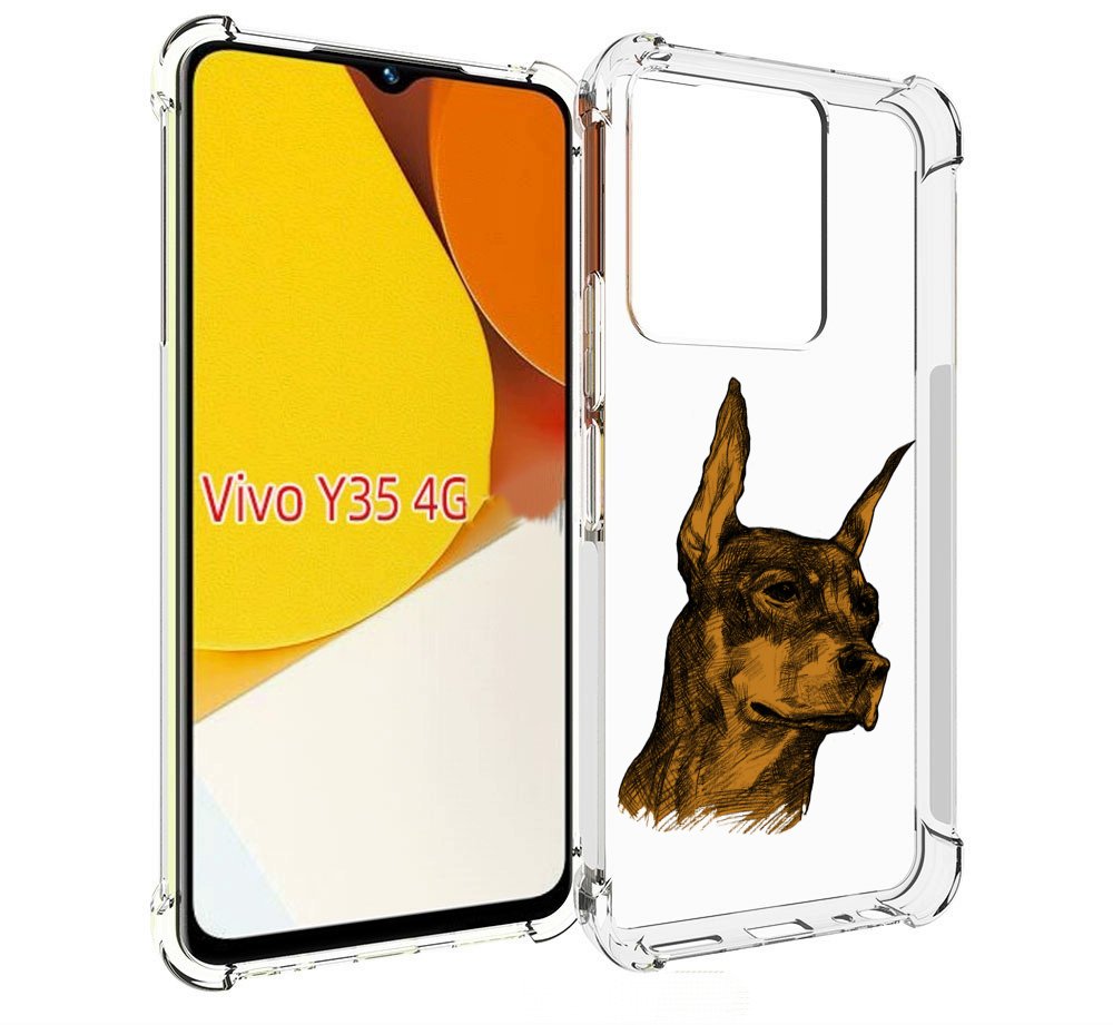 

Чехол MyPads скетч доберман для Vivo Y35 4G 2022 / Vivo Y22, Прозрачный, Tocco