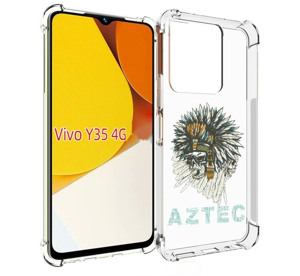 

Чехол MyPads скелет индеец для Vivo Y35 4G 2022 / Vivo Y22, Прозрачный, Tocco