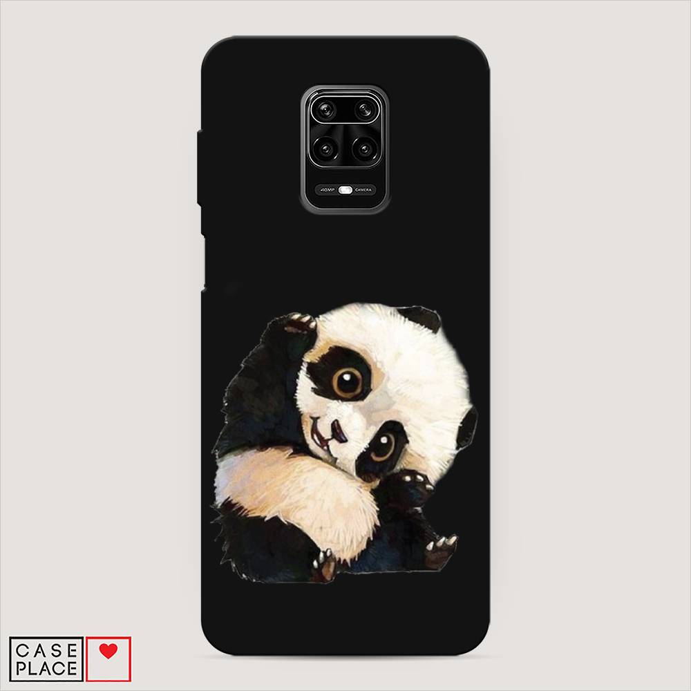 

Матовый силиконовый чехол "Большеглазая панда" на Xiaomi Redmi Note 9 Pro, Большеглазая панда