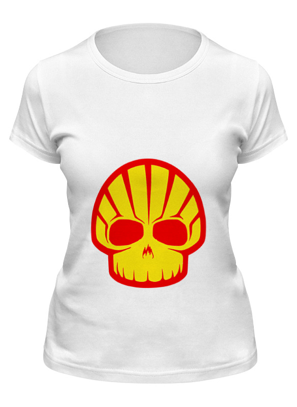 

Футболка женская Printio Shell skull белая M, Белый, Shell skull