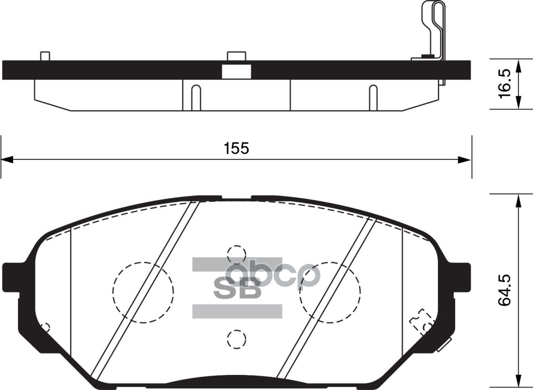 

Тормозные колодки Sangsin brake передние для Hyundai ix55 2008- SP1203