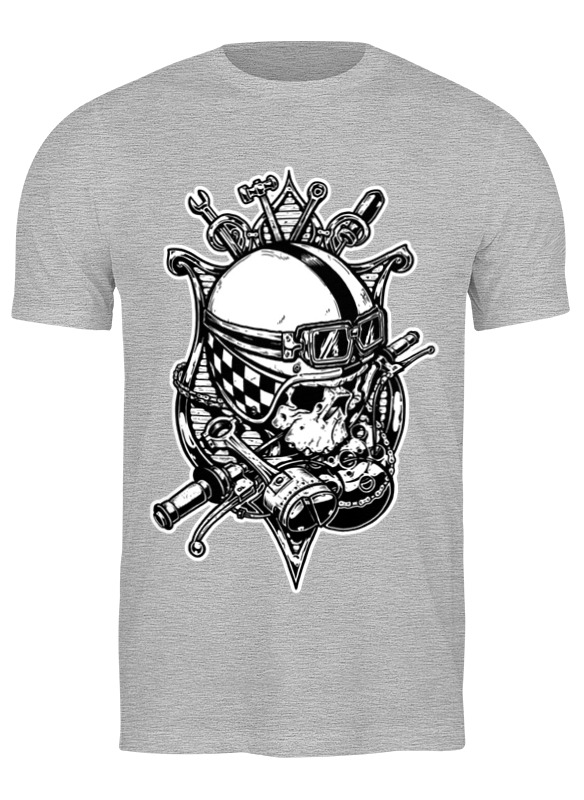 

Футболка мужская Printio Old school custom серая M, Серый, Old school custom