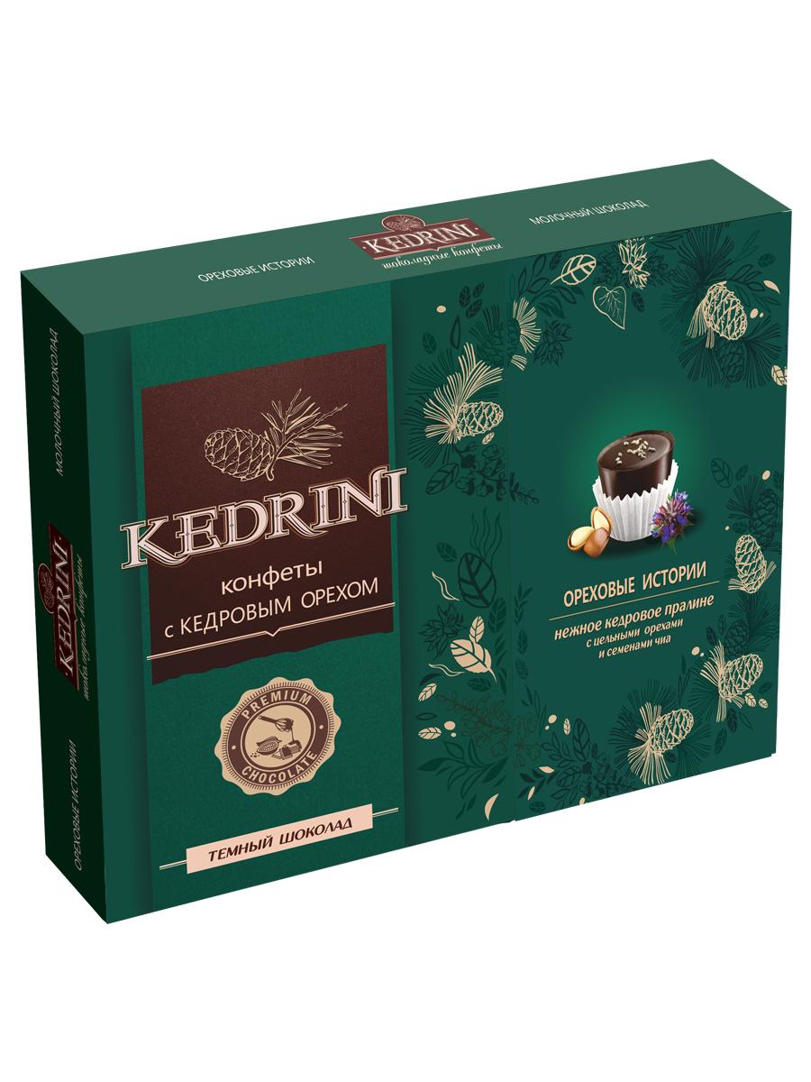 

Конфеты (14) Kedrini. Ореховые истории в темном шоколаде, 160 г