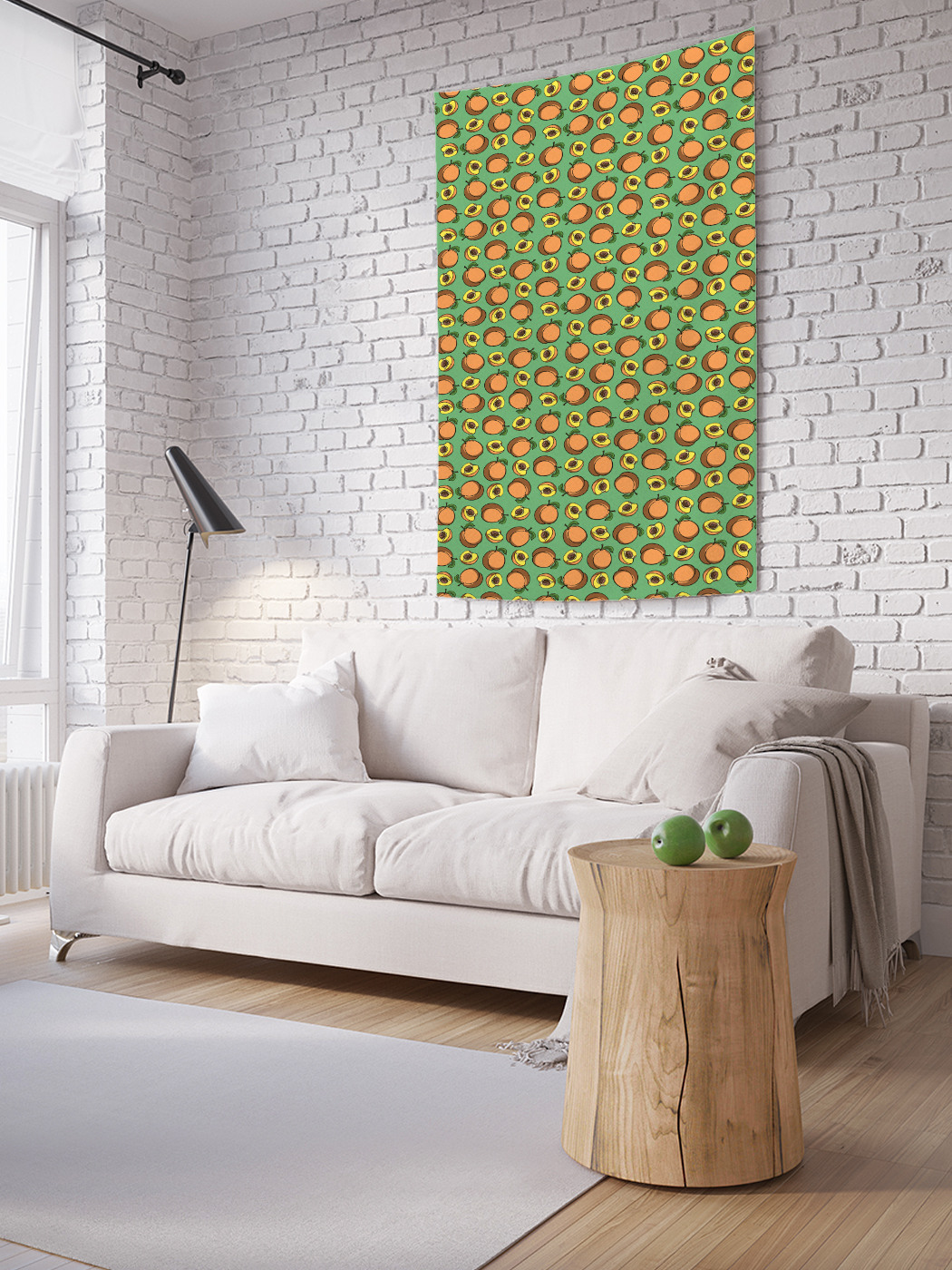 

Вертикальное фотопанно на стену JoyArty Спелые персики 100x150 см, Спелые персики