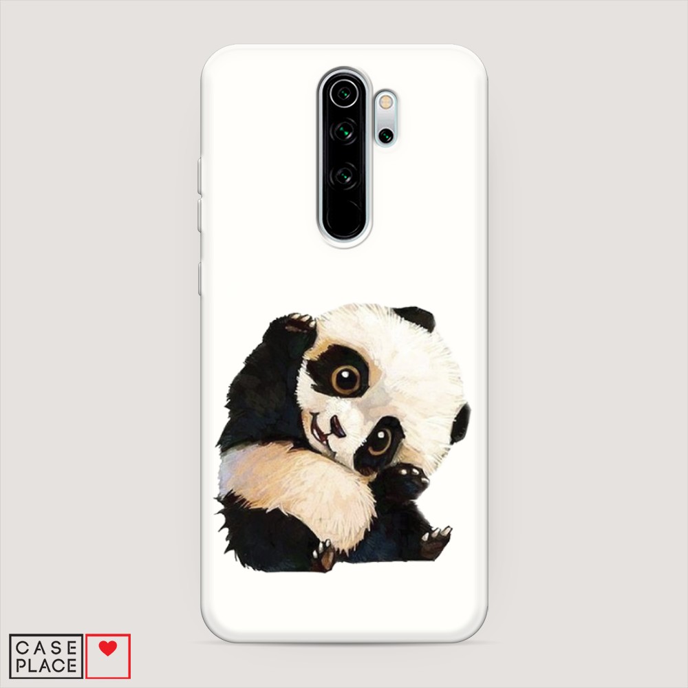 

Матовый силиконовый чехол "Большеглазая панда" на Xiaomi Redmi Note 8 Pro, Большеглазая панда