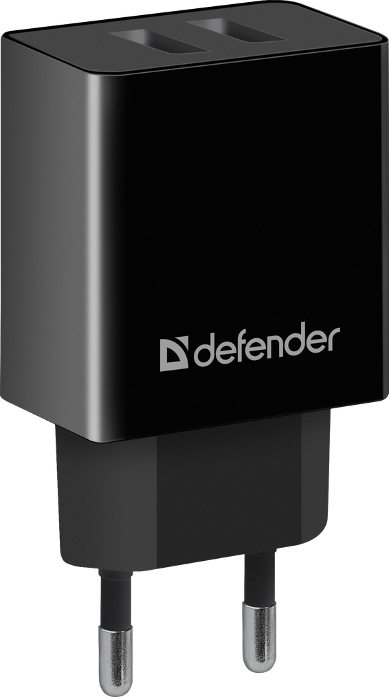 фото Сетевое зарядное устройство defender upa-22, 2xusb, 2,1 a, black