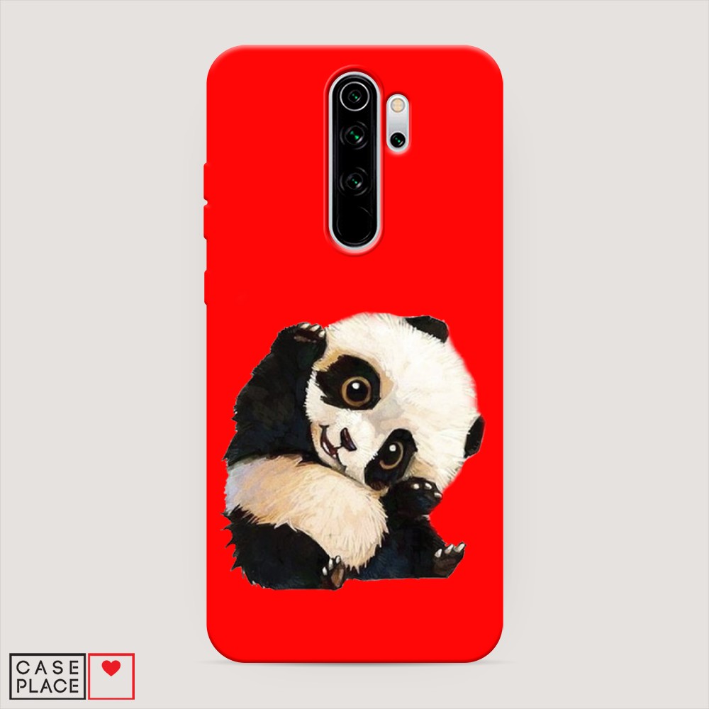 

Матовый силиконовый чехол "Большеглазая панда" на Xiaomi Redmi Note 8 Pro, Большеглазая панда