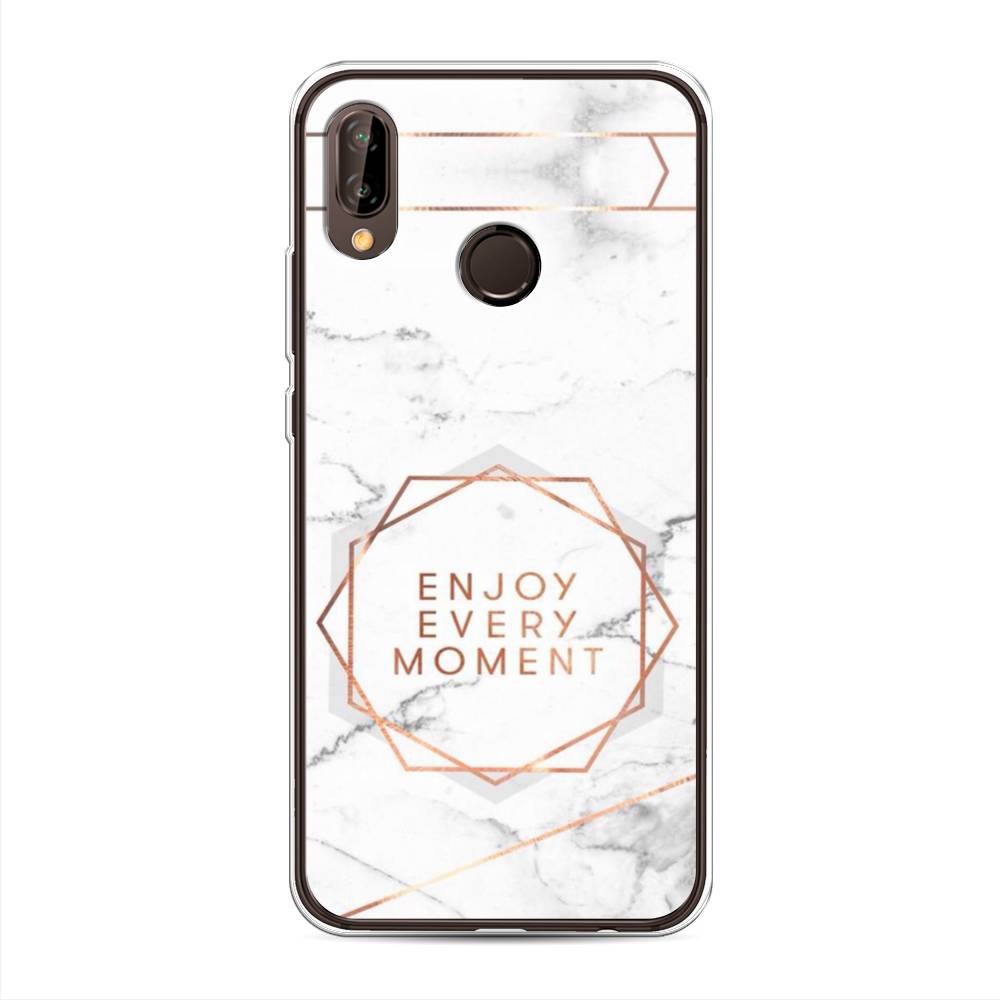

Чехол Awog на Huawei Nova 3 "Enjoy every moment мрамор", Белый;розовый;серый, 66150-7