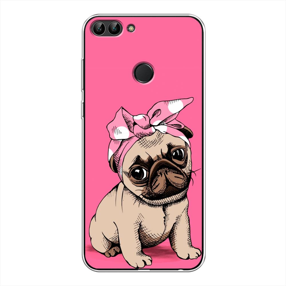 

Чехол Awog на Huawei Y9 2018 "Dog Pin-Up", Розовый;бежевый, 64950-2