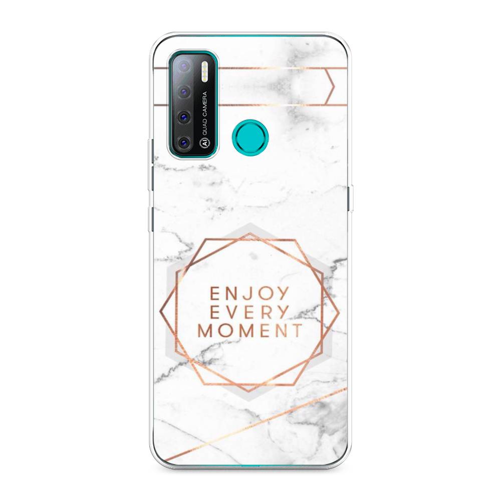 

Чехол Awog на Tecno Pouvoir 4 "Enjoy every moment мрамор", Разноцветный, 300350-7