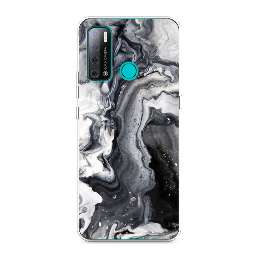 

Чехол Awog на Tecno Pouvoir 4 "Бело-черные сложные полосы", Разноцветный, 300350-3