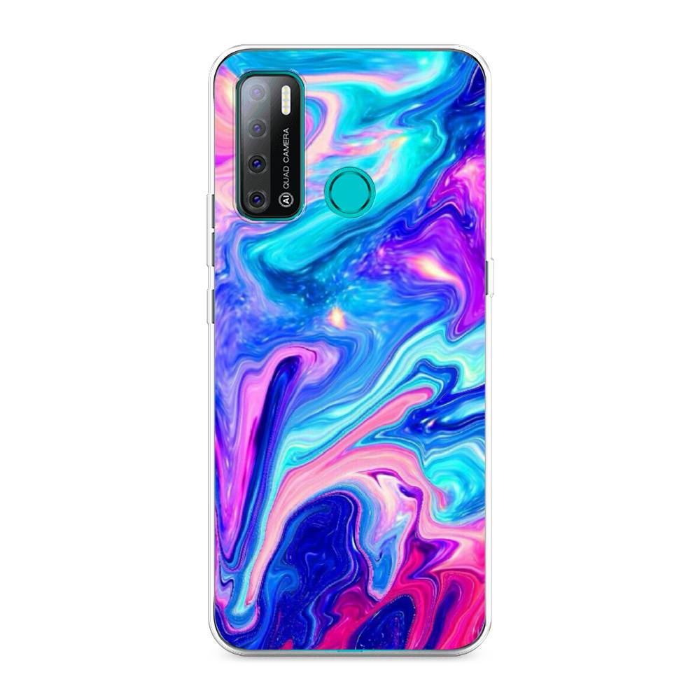 

Чехол Awog на Tecno Pouvoir 4 "Потеки краски", Разноцветный, 300350-10