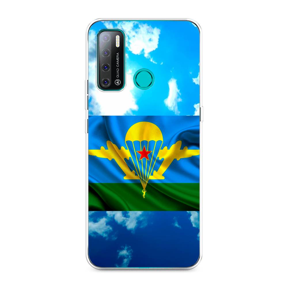 

Чехол Awog на Tecno Pouvoir 4 "ВДВ флаг в небесах", Разноцветный, 300350-5