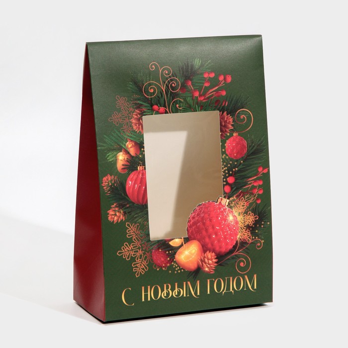 

Коробка складная Дарите Счастье Венок 15  7  22 см, Зеленый