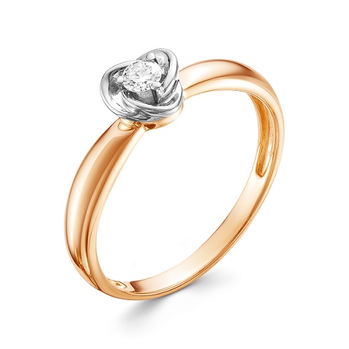 

Кольцо из золота р. 17 Vesna jewelry 1436-151-00-00, бриллиант, 1436-151-00-00