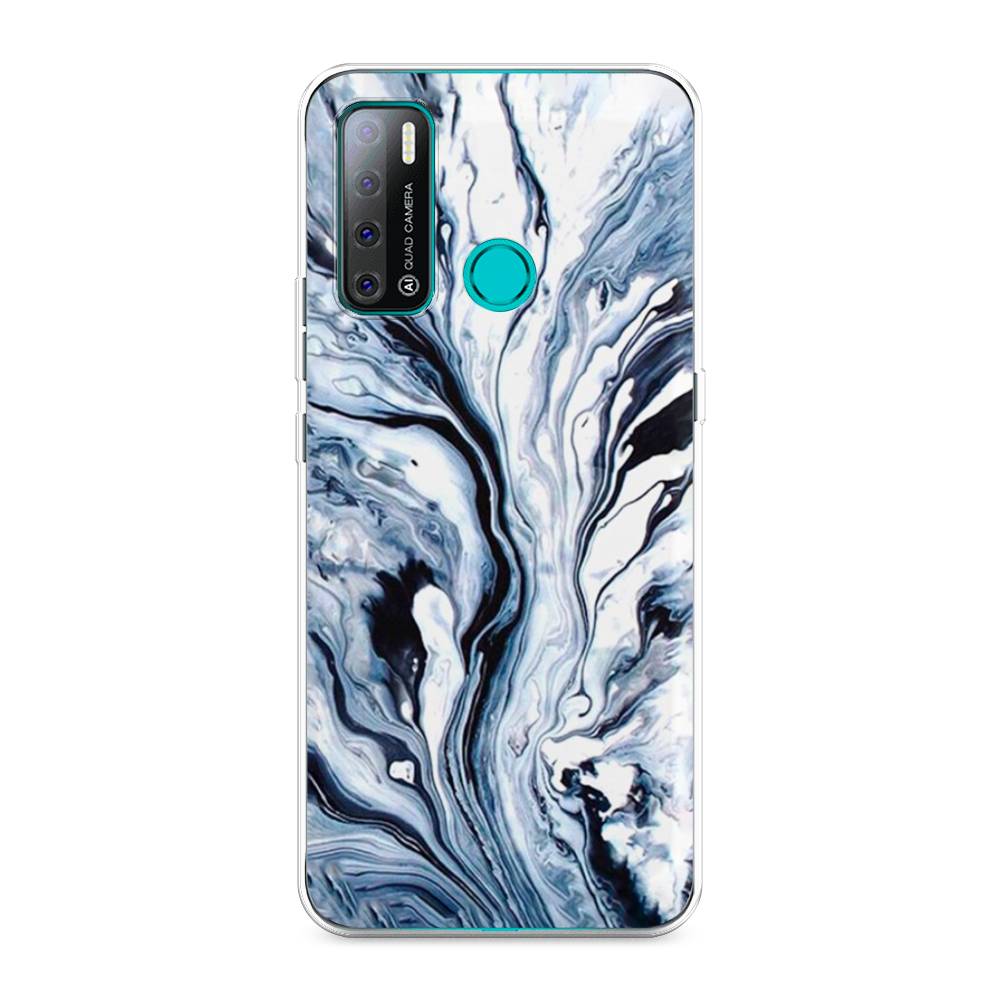 

Чехол Awog на Tecno Pouvoir 4 "Голубой минерал мрамор", Разноцветный, 300350-3
