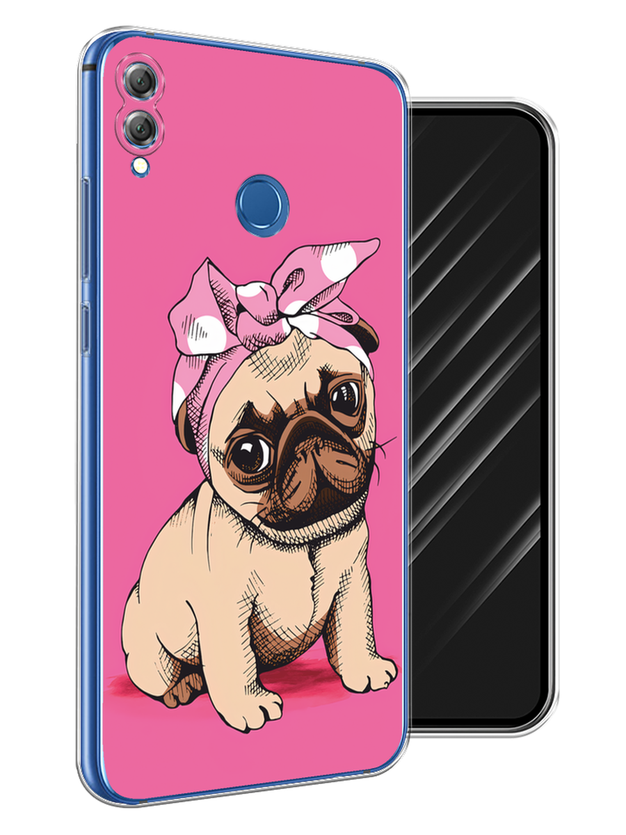 

Чехол Awog на Honor 8X "Dog Pin-Up", Розовый;бежевый, 66750-2