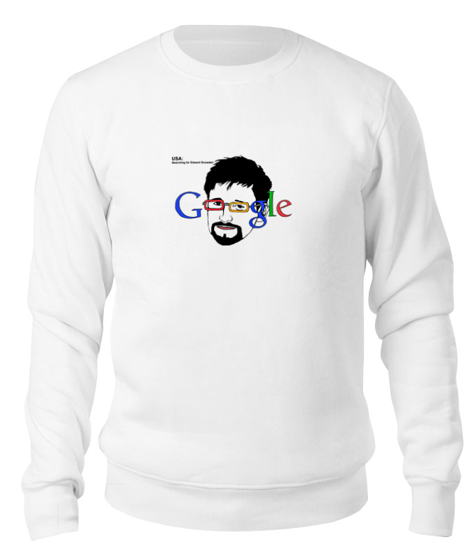

Свитшот унисекс Printio Edward snowden белый XS, Edward snowden