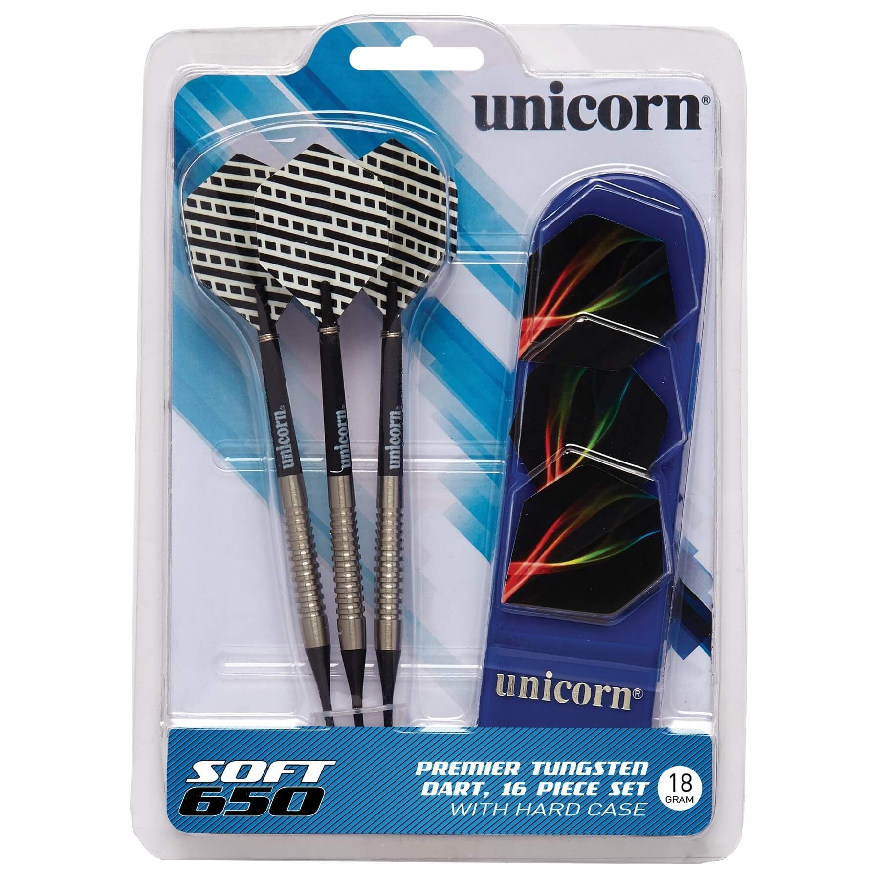 

Дротики для игры в электронный дартс Unicorn SOFT 650 softip 18gr средний уровень