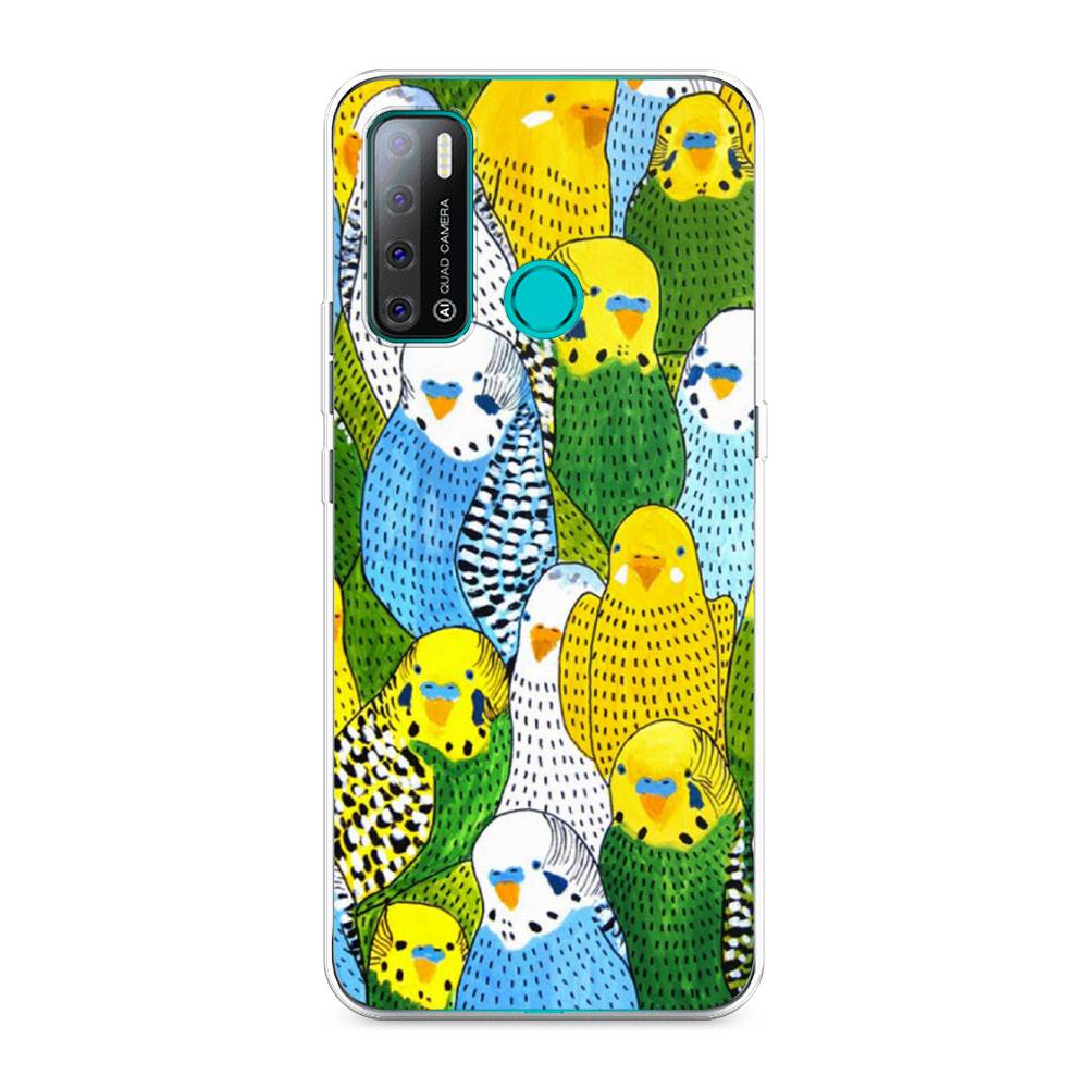 

Чехол Awog на Tecno Pouvoir 4 "Попугаи", Разноцветный, 300350-1