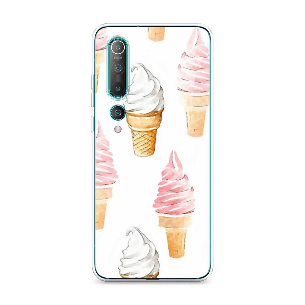 

Чехол Awog на Xiaomi Mi 10 "Нарисованное мороженое", Разноцветный, 37550-10