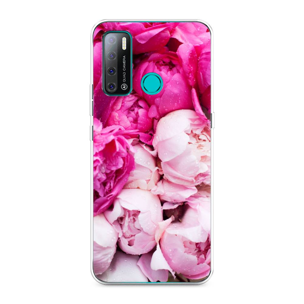 

Чехол Awog "Пионы розово-белые" для Tecno Pouvoir 4, 300350-8