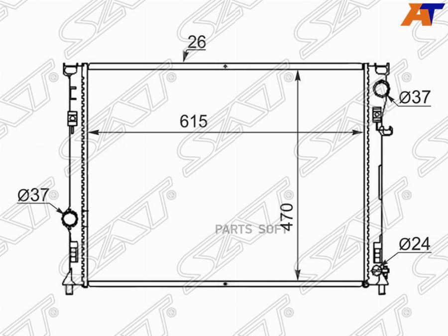 

Радиатор Chrysler 300c/Dodge Magnum/Charger 04-11 Sat арт. CR0003