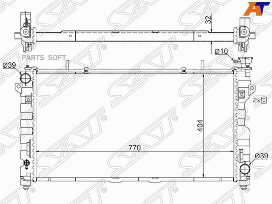 Радиатор Chrysler Voyager/Town&Country/Dodge Caravan 3.3/3.8 05-08 Sat арт. CR0002-05