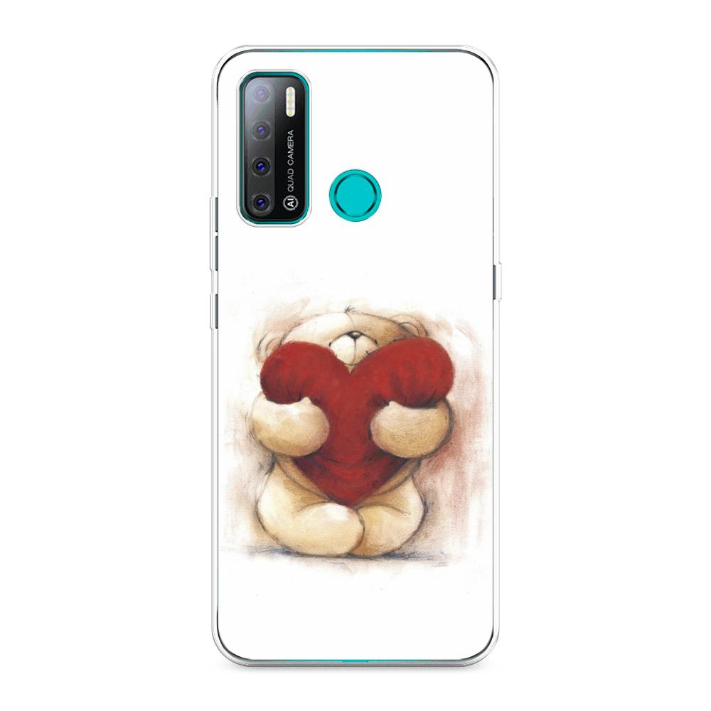 

Чехол Awog на Tecno Pouvoir 4 "Мишка с сердцем 1", Разноцветный, 300350-6