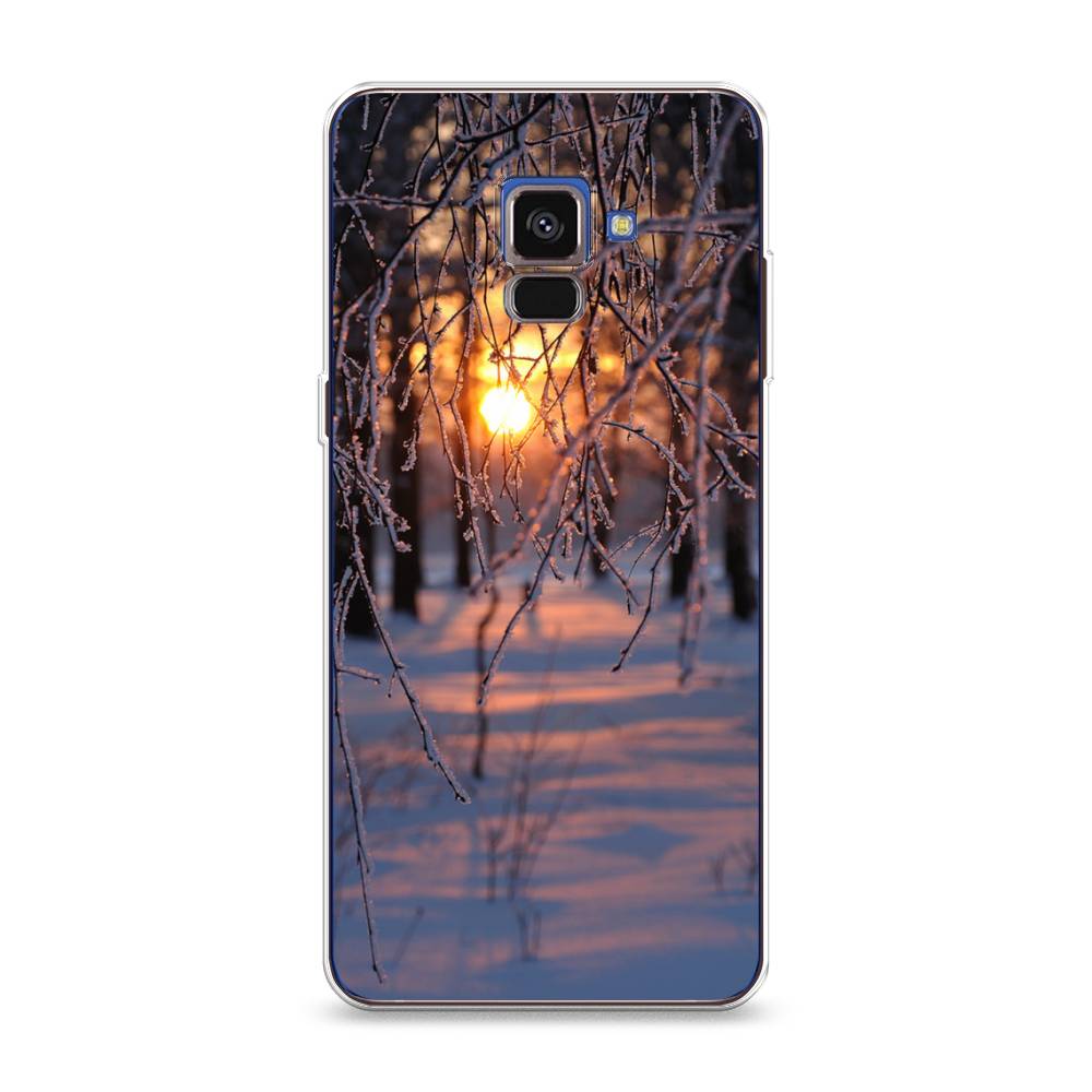 

Чехол на Samsung Galaxy A8 2018 "Зима 7", Оранжевый;розовый;черный, 25450-2