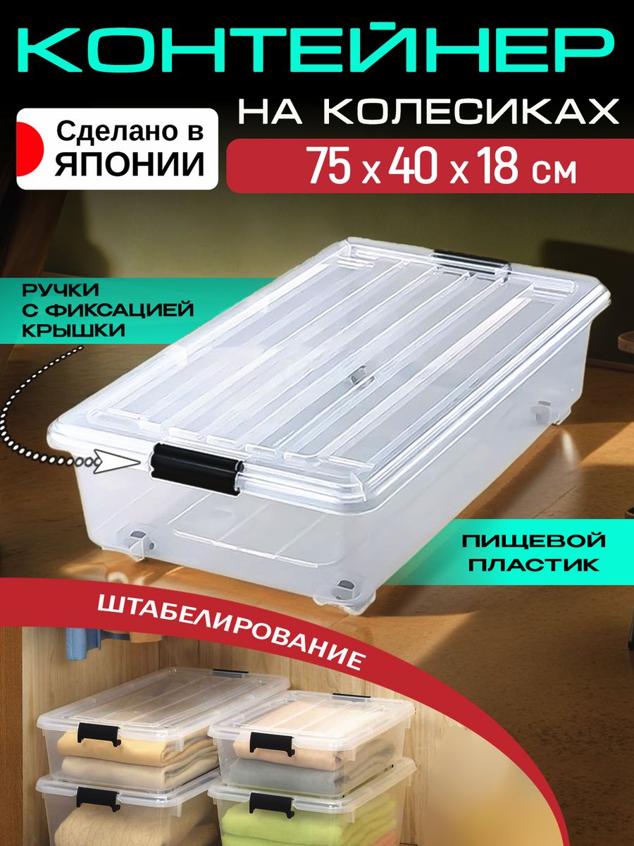 

Контейнер для хранения вещей SANKA 75х40х18 см SA-290759