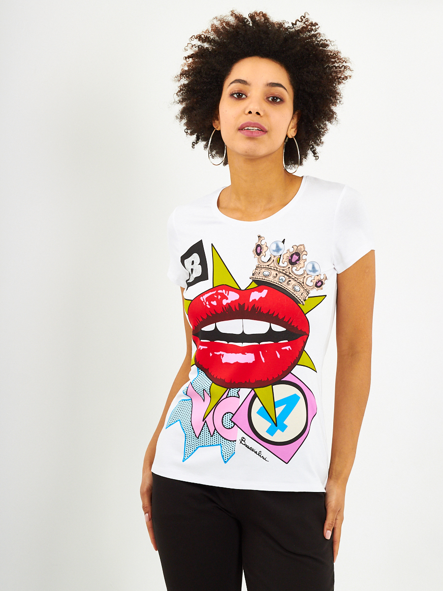 

Футболка женская Braccialini D02TSI13W-35 белая 48 RU, D02TSI13W-35