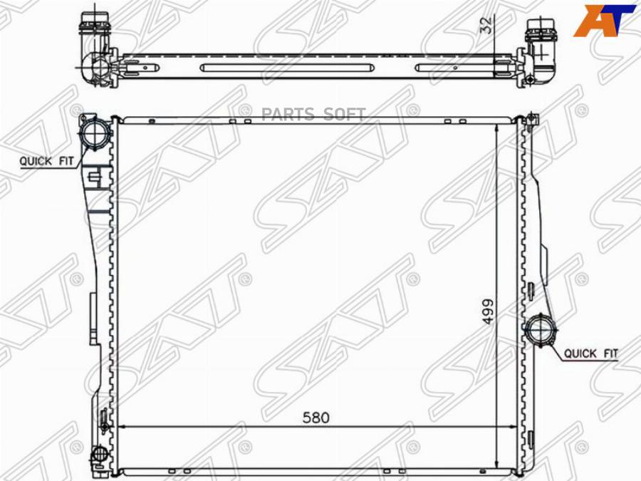 

Радиатор Bmw X3 E83 1.8d/2.0/2.0d/2.5/3.0/3.0d 04-10 Sat арт. BW0011-04