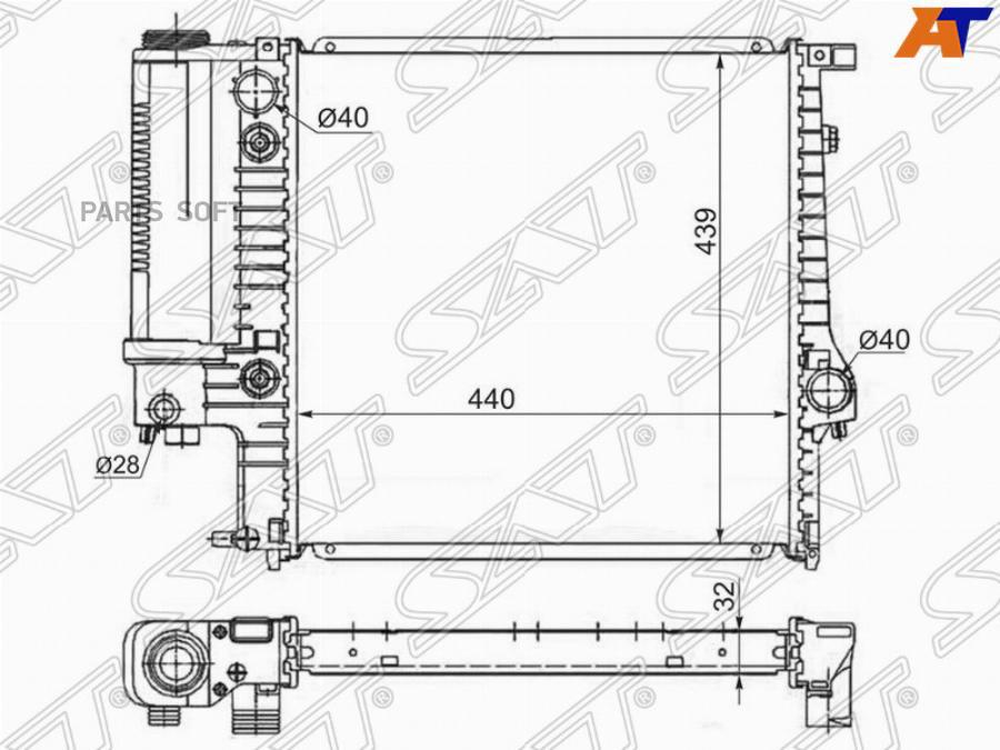 

Радиатор Bmw 3-Series E30 1.6 82-90/Bmw E36 1.6/1.8/2.0/2.5 90-96 Sat арт. BW0001