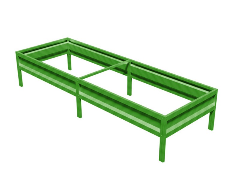 Грядка Комфорт на даче Московская усиленная оцинкованная добор 2m x 32cm Green 00130Z