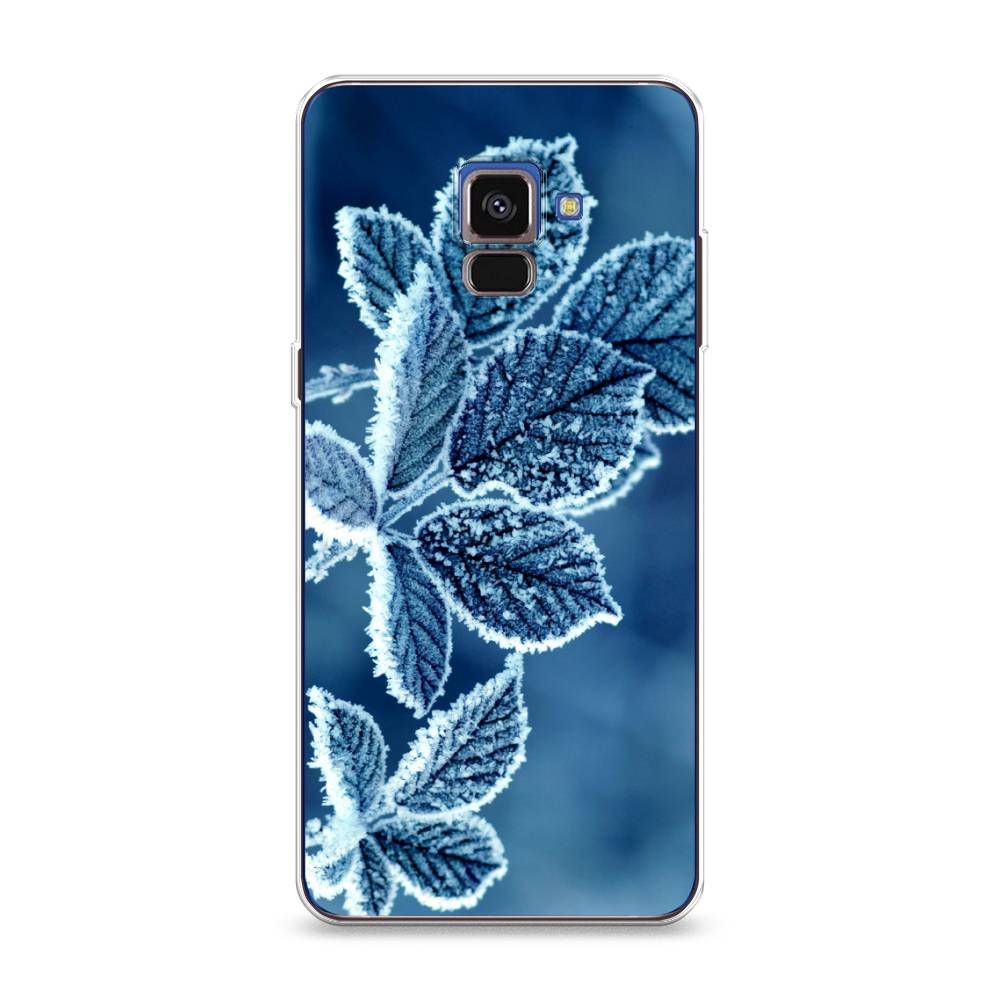 

Чехол для Samsung Galaxy A8 2018 "Зима 6", Голубой;белый, 25450-2