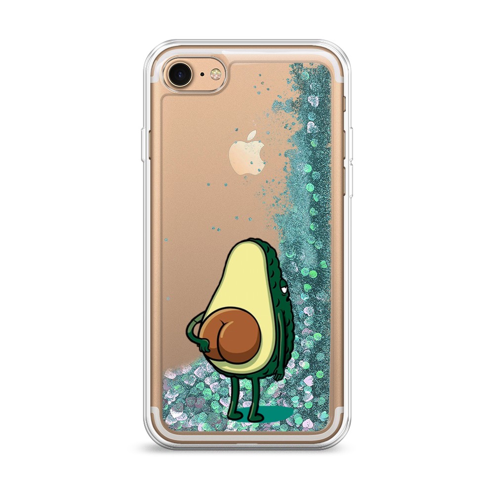 

Жидкий чехол с блестками "Попа авокадо" на Apple iPhone 8, 10895-1