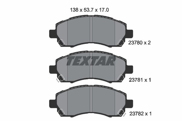

Тормозные колодки Textar дисковые 2378001