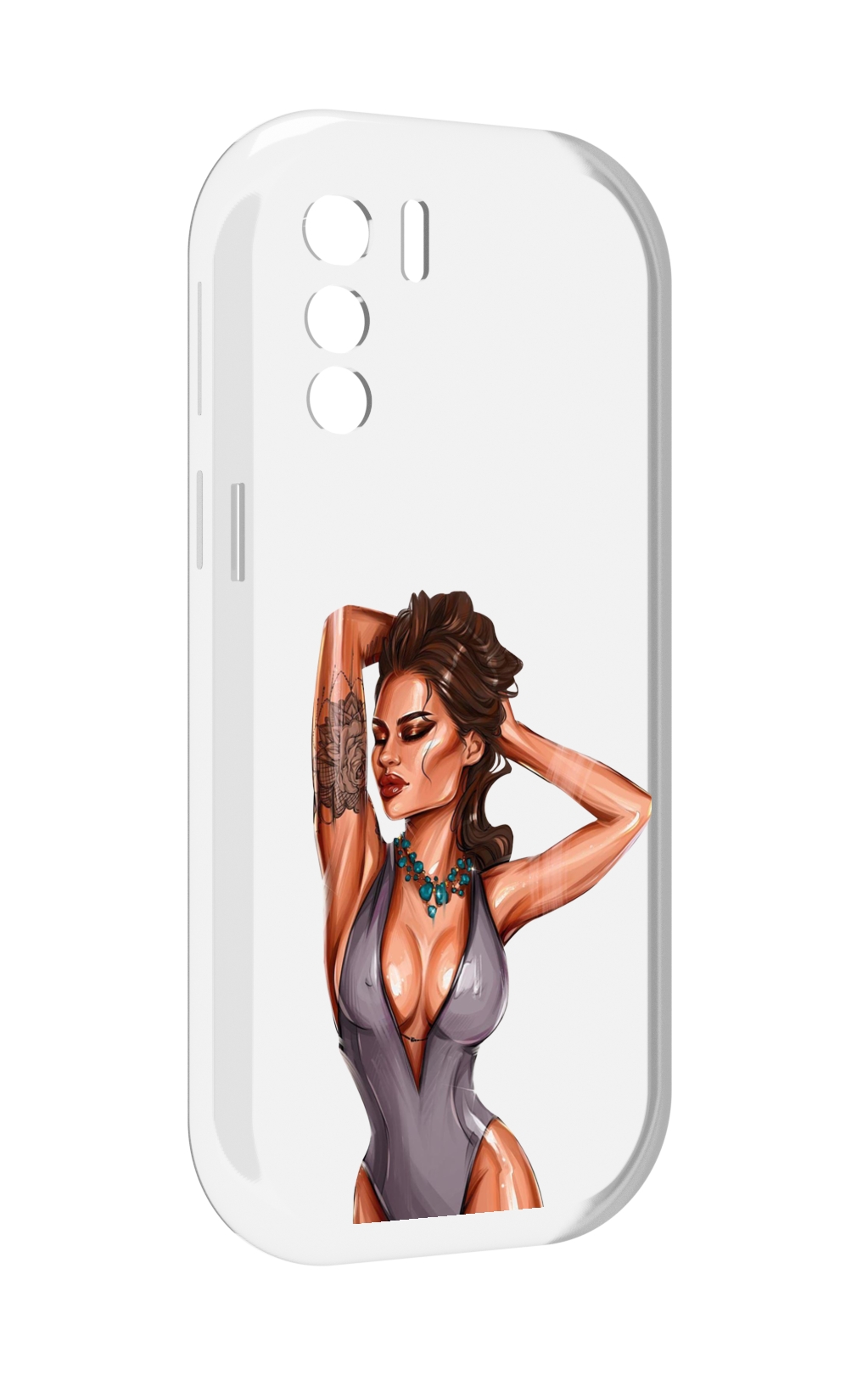 

Чехол MyPads Роскошная-девушка женский для UleFone Note 13P, Прозрачный, Tocco