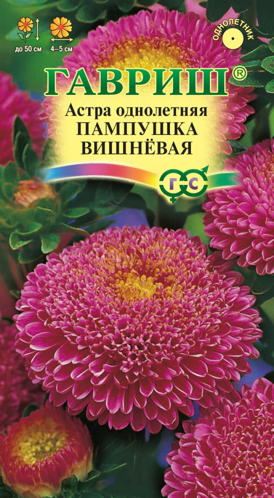 

Семена астра Пампушка вишневая Гавриш 10006540-10 10 уп.