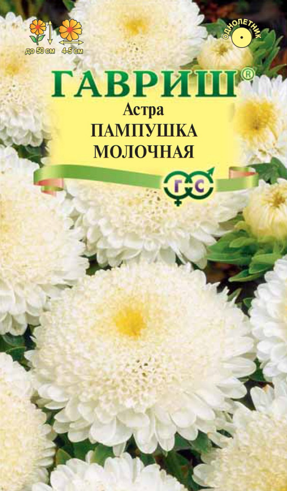 

Семена астра Пампушка молочная Гавриш 10006534-10 10 уп.