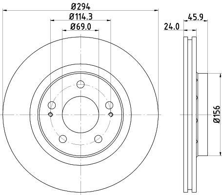 

Тормозной диск NISSHINBO ND3044K