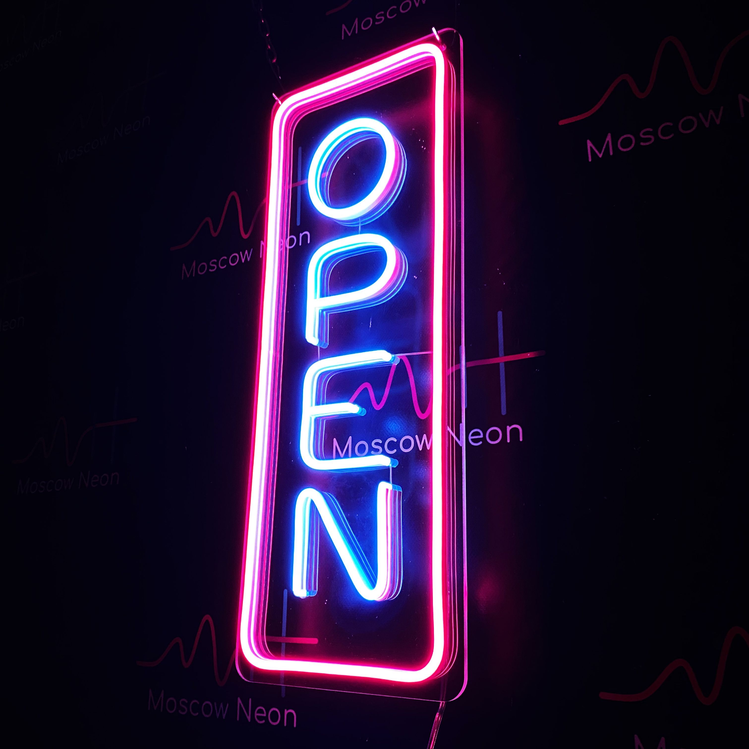 

Неоновая вывеска "Open", 20 х 52 см. / светильник из гибкого неона, Open, 20 х 52 см.